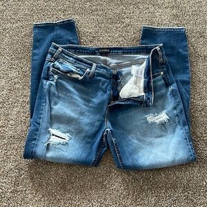 Silver brand size 18 destructed jeans.